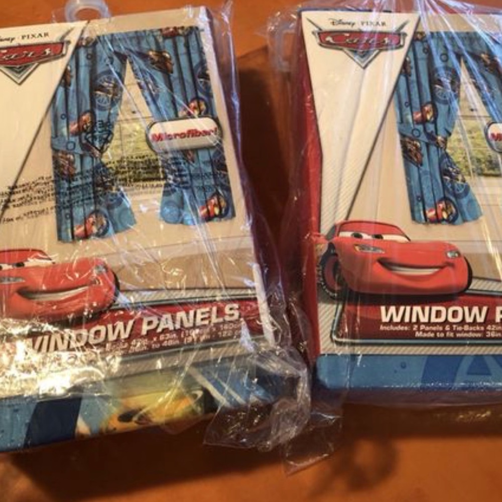 Disney Cars window curtains